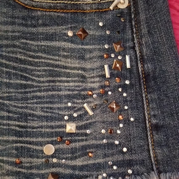 Embellished Micro Mini Jean Skirt SOLD - Picture 2 of 5